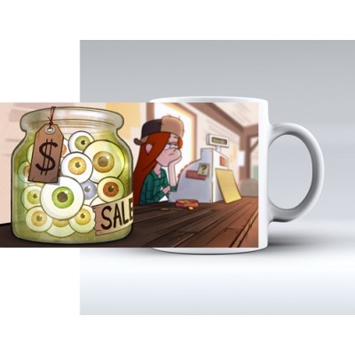 Бяла керамична чаша GRAVITY FALLS - EYES SALE